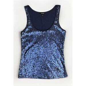 Express Women's Shirt Size Small Sequin Y2K Glam‎ Rock Club Party Rave Techno